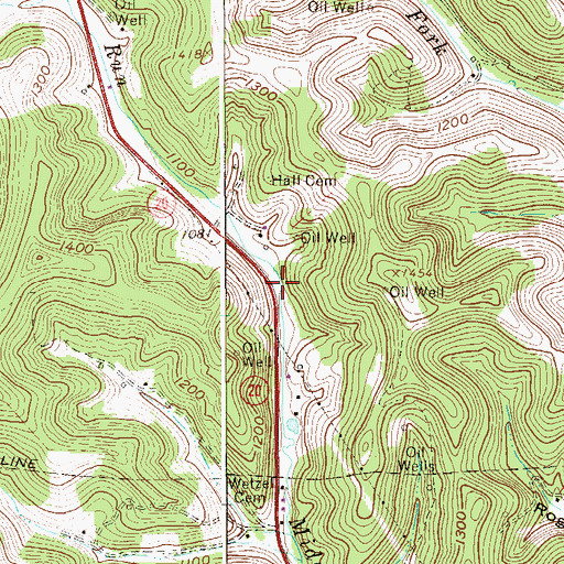 Topographic Map of Middle Run School (historical), WV