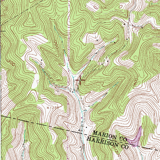Topographic Map of Coal Lick School (historical), WV