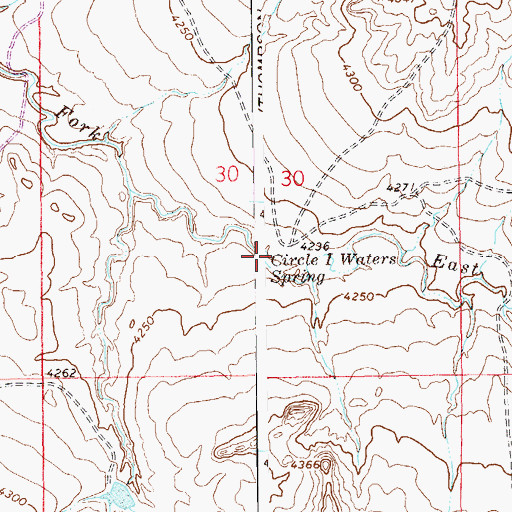 Topographic Map of Circle I Waters Spring, CO