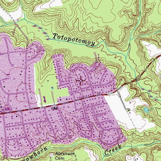Topographic Map of Avondale, VA
