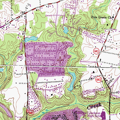 Topographic Map of Bell Creek North, VA