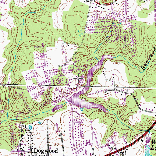 Topographic Map of Cherrydale, VA