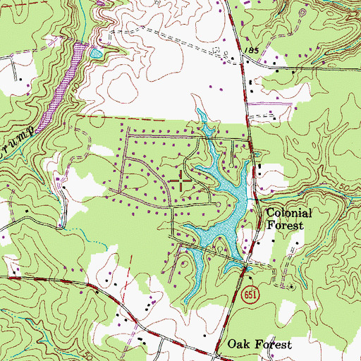 Topographic Map of Georgetown, VA