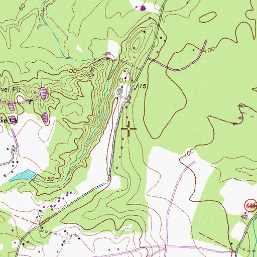 Topographic Map of Guilds Acres, VA