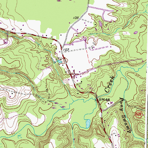Topographic Map of Locust Green, VA