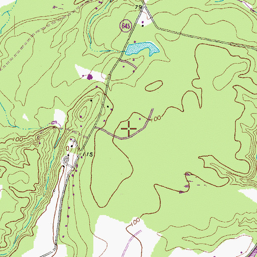 Topographic Map of Pamunkey Estates, VA