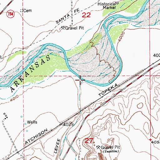 Topographic Map of Vandiver Arroyo, CO