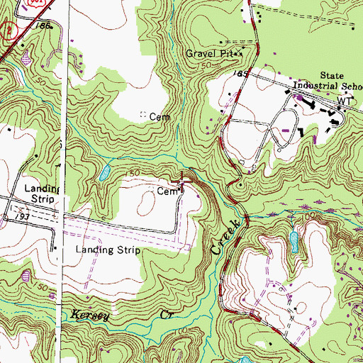 Topographic Map of Pine Ridge Farms, VA