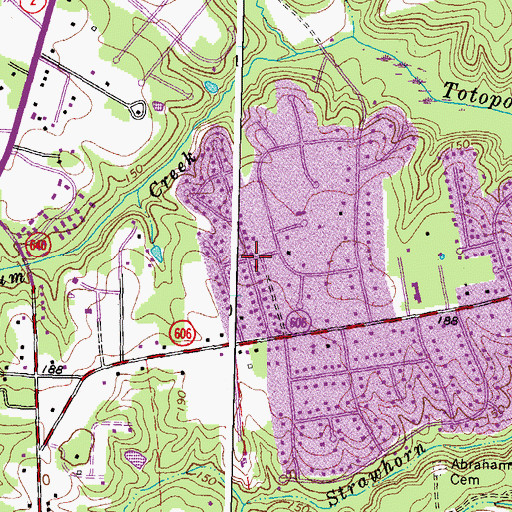 Topographic Map of Swannanoa Estates, VA