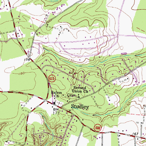 Topographic Map of The Colonies, VA