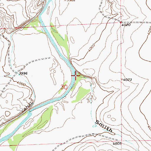 Topographic Map of Smith Draw, CO