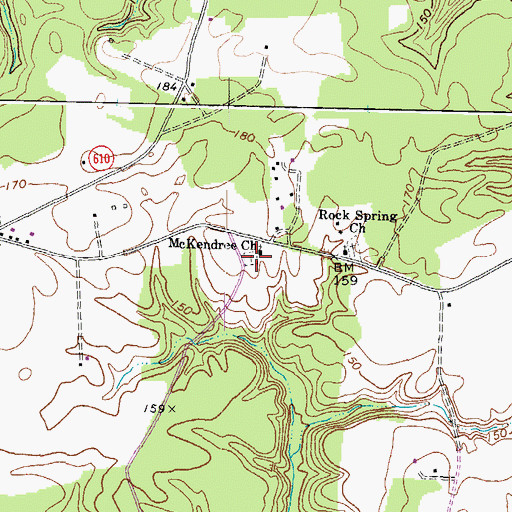 Topographic Map of McKendree Methodist Church Cemetery, VA