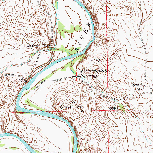 Topographic Map of Farrington Spring, CO