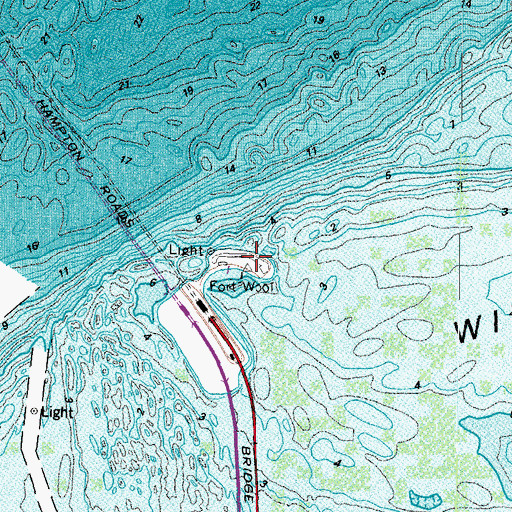 Topographic Map of Battery Dyer (historical), VA
