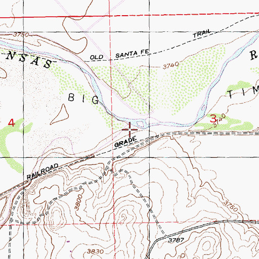 Topographic Map of Caddoa Creek, CO