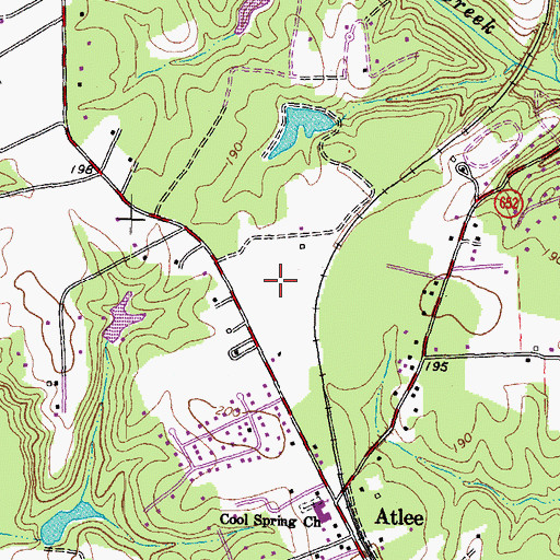Topographic Map of Atlee High School, VA