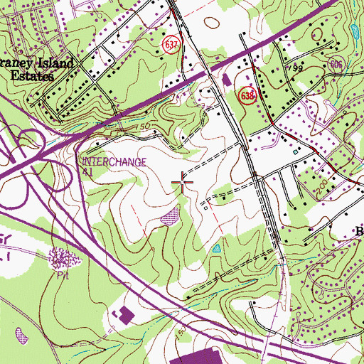 Topographic Map of Atlee Station Commercial Center, VA