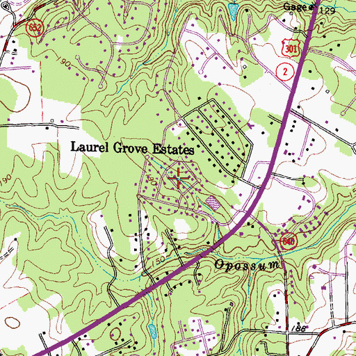 Topographic Map of Blue Star Estates, VA