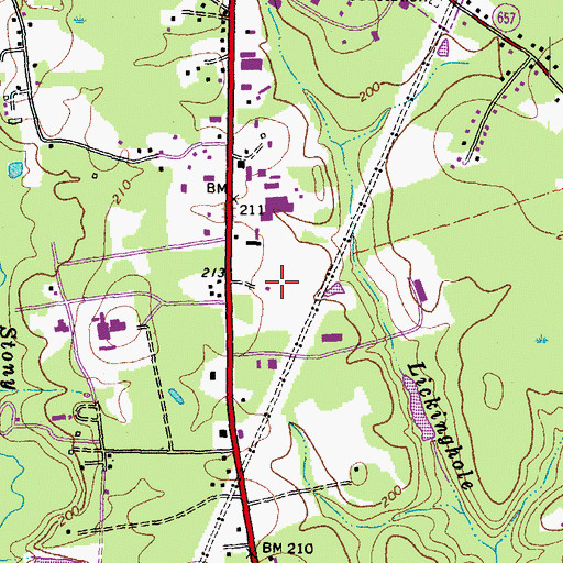 Topographic Map of Highland Industrial Park, VA