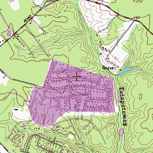 Topographic Map of Totopotomoy, VA