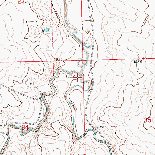 Topographic Map of West Mud Creek, CO