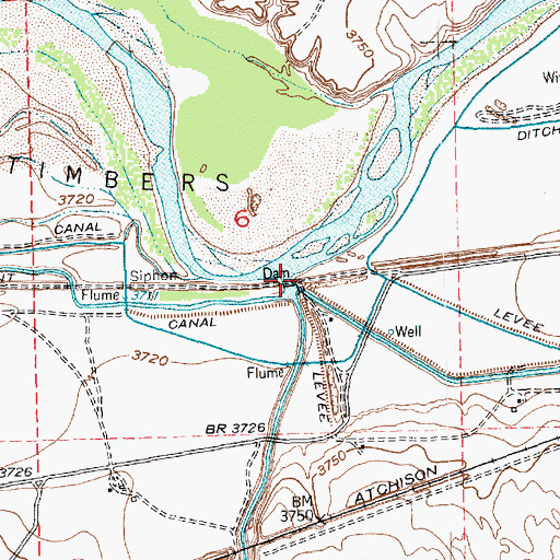 Topographic Map of Mud Creek, CO
