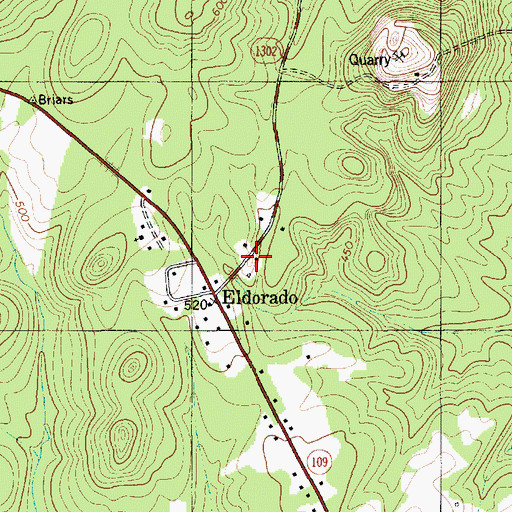 Topographic Map of Eldorado School (historical), NC