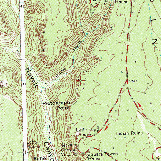 Topographic Map of Petroglyph Point Trail, CO