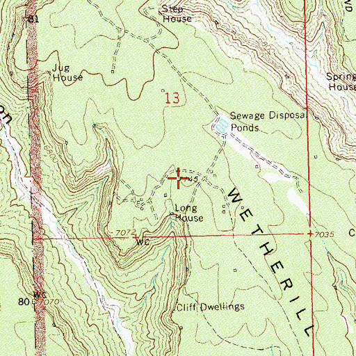 Topographic Map of Badger House Community (historical), CO
