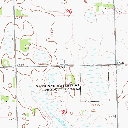 Topographic Map of Theake School (historical), MN