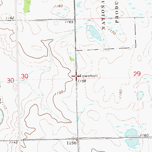 Topographic Map of Wyman School (historical), MN