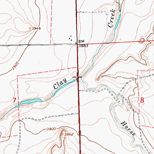 Topographic Map of Horse Creek, CO