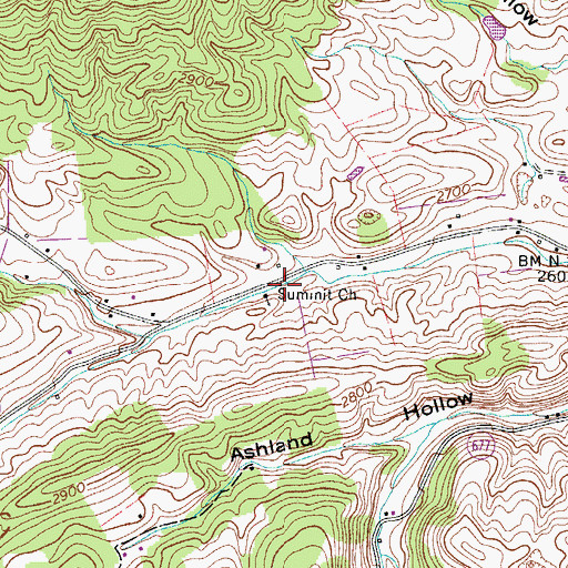 Topographic Map of Summit School (historical), VA