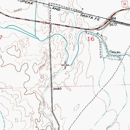 Topographic Map of Granada Creek, CO