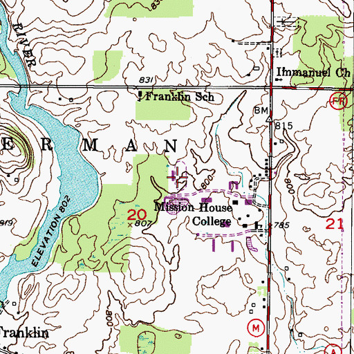 Topographic Map of Taylor Field, WI