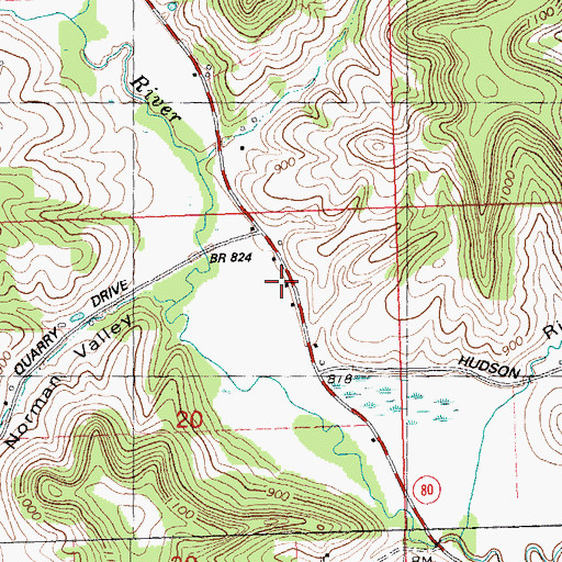 Topographic Map of Henrietta (historical), WI