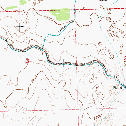 Topographic Map of Lamar Canal, CO