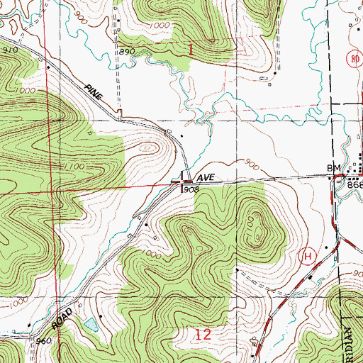 Topographic Map of School Number 5 (historical), WI