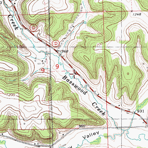 Topographic Map of School Number 8 (historical), WI