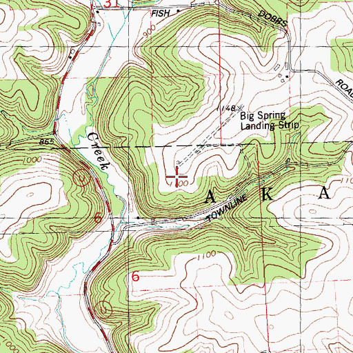 Topographic Map of Big Spring Stock and Grain Farm, WI