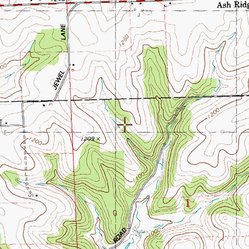 Topographic Map of Elm Tree Farm, WI