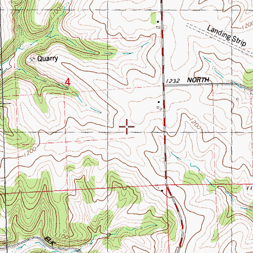 Topographic Map of Oakland Farm, WI