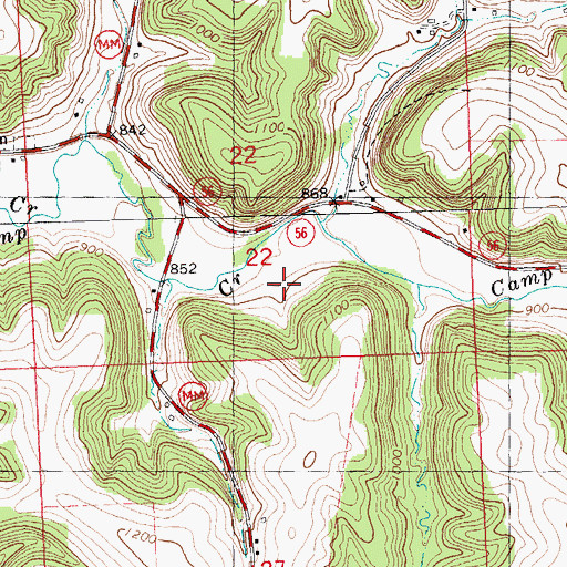 Topographic Map of Springdale Farm, WI