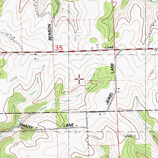 Topographic Map of Sugar Tree Farm, WI