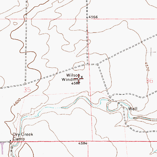 Topographic Map of Wilson Windmill, CO