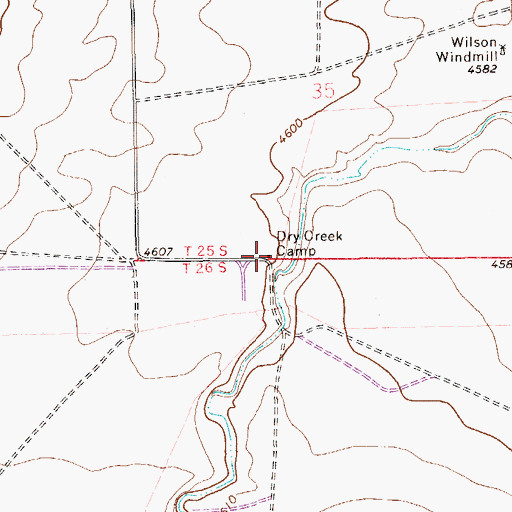 Topographic Map of Dry Creek Camp, CO