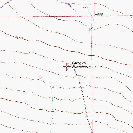 Topographic Map of Larson Reservoir, CO