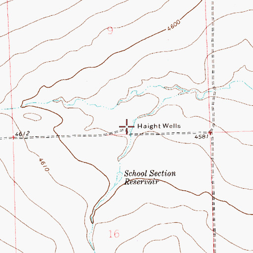 Topographic Map of Haight Wells, CO