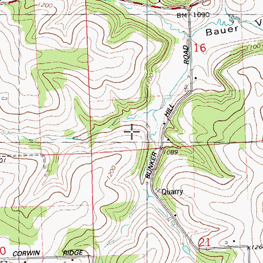 Topographic Map of Cold Spring Farm, WI