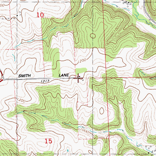 Topographic Map of Evergreen Farm, WI
